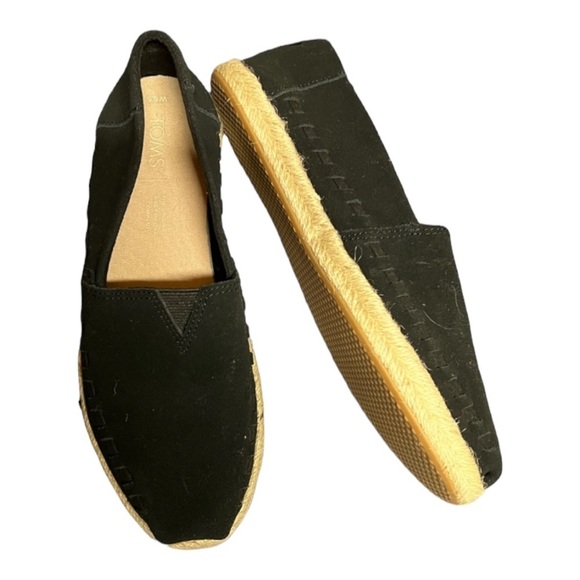 Tom’s Black Slip-on Loafers Size 6.5 - Picture 2 of 8